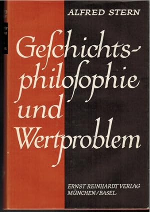 Bild des Verkufers fr Geschichtsphilosophie und Wertproblem. zum Verkauf von Antiquariat Appel - Wessling