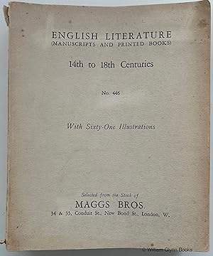 English Literature (Manuscripts and Printed Books) 14th to 18th Centuries. No. 446