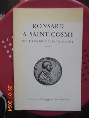 Ronsard à Saint-Cosme en L'année du Patrimoine