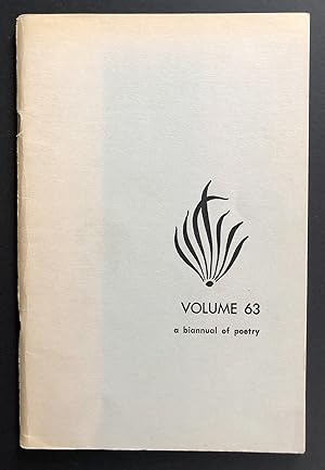Seller image for Volume 63 : A Biannual of Poetry Number 2 (October 1964) for sale by Philip Smith, Bookseller