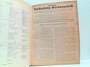 Deutsche Tierärztliche Wochenschrift. 36. Jahrgang 1928, Nr. 1 bis 52 komplett in einem Band!