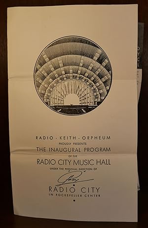 The Inaugural Program of the Radio City Music Hall