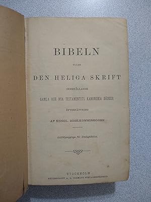 Seller image for The Bible or the Holy Scriptures Containing the Canonical Books of the Old and New Testaments (in Swedish) for sale by Books Etc.