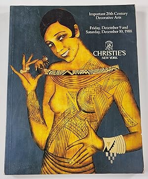 Christie's: Important 20th Century Decorative Arts. New York: December 9 and 10, 1988