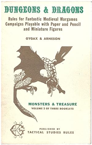 Seller image for Dungeons and Dragons Volume 2 Monsters and Treasure for sale by Allyouneedisbooks Ltd
