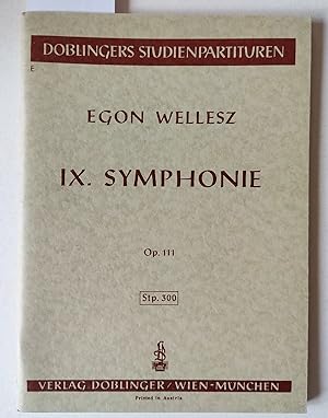 Bild des Verkufers fr IX. Symphonie, Op.111. Studienpartitur. zum Verkauf von Versandantiquariat Kerstin Daras