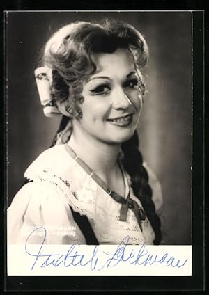 Ansichtskarte Opernsängerin Judith Beckmann mit original Autograph