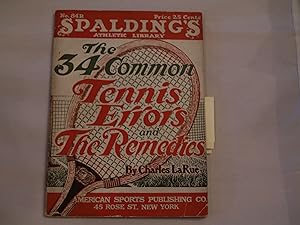 Seller image for The 34 Common Tennis Errors and The Remedies for sale by Booklover's Treasures