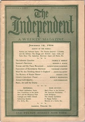 The Independent: A Weekly Magazine, January 14, 1904