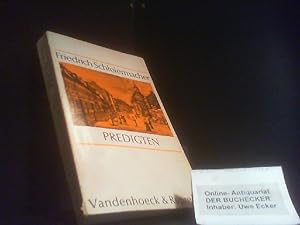 Bild des Verkufers fr Predigten. Friedrich Schleiermacher. Ausgew. von Hans Urner zum Verkauf von Der Buchecker