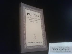 Plato: Sämtliche Werke; Teil: 2., Menon, Hippias I, Euthydemos, Menexenos, Kratylos, Lysias, Symp...