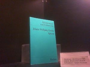 Bild des Verkufers fr Johann Wolfgang Goethe, Egmont. hrsg. von Hans Wagener / Reclams Universal-Bibliothek ; Nr. 8126/8126a : Erluterungen u. Dokumente zum Verkauf von Der Buchecker