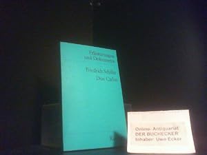 Bild des Verkufers fr Friedrich Schiller, Don Carlos. hrsg. von Karl Prnbacher / Universal-Bibliothek ; Nr. 8120/8120a/8120b : Erl. u. Dokumente zum Verkauf von Der Buchecker