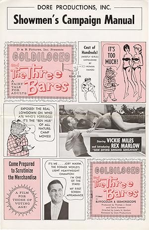 Imagen del vendedor de Goldilocks and The Three Bares (Original pressbook for the 1963 film) a la venta por Royal Books, Inc., ABAA