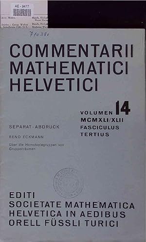 Bild des Verkufers fr Commentarii Mathematici Helvetici. 14 zum Verkauf von Antiquariat Bookfarm