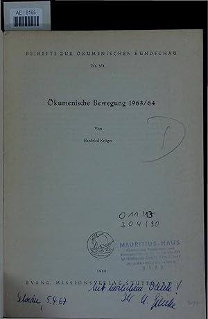 Bild des Verkufers fr kumenishe Bewegung 1963-1964. Nr. 3-4 zum Verkauf von Antiquariat Bookfarm