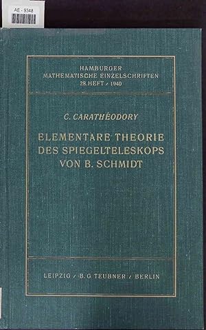Bild des Verkufers fr Elementare Theorie Des Spiegelteleskops Von B. Schmidt. zum Verkauf von Antiquariat Bookfarm