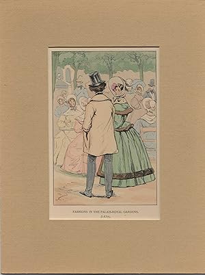 1898 Women's History of French Fashion Watercolor Print #48