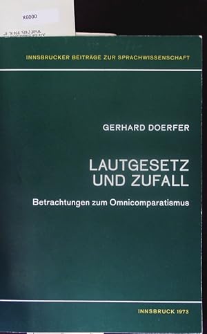 Seller image for Lautgesetz und Zufall. for sale by Antiquariat Bookfarm