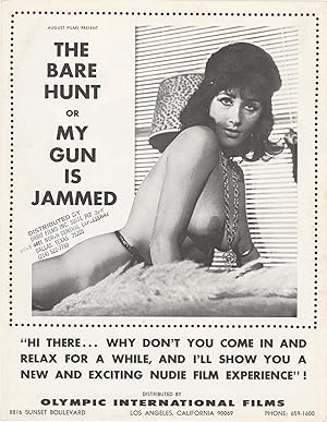 Bild des Verkufers fr The Bare Hunt or My Gun is Jammed (Original pressbook for the 1963 nudie film) zum Verkauf von Royal Books, Inc., ABAA