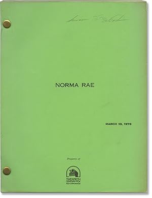 Image du vendeur pour Norma Rae (Original screenplay for the 1979 film) mis en vente par Royal Books, Inc., ABAA