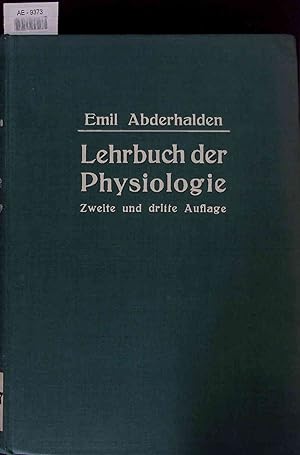 Seller image for Lehrbuch der Physiologie In Vorlesungen. Zweite und dritte - vllig neu verfate Auflage for sale by Antiquariat Bookfarm