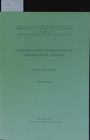 Seller image for Introduction to Mongolian comparative studies. for sale by Antiquariat Bookfarm