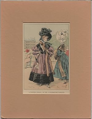 1898 Women's History of French Fashion Watercolor Print #40