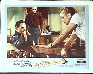 Bild des Verkufers fr Run for the Sun Lobby Card #7 1956 Richard Widmark, Trevor Howard & Van Eyck! zum Verkauf von AcornBooksNH