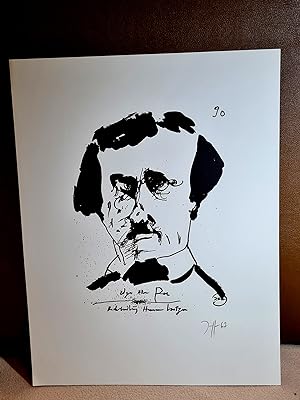 Edgar Allan Poe. Aus der Reihe *Dichterköpfe, Blatt 90*, Lithographie, rechts unten signiert und ...