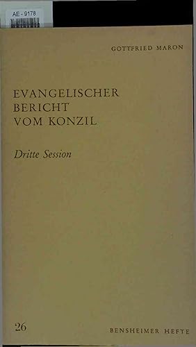 Seller image for Evangelischer Bericht vom Konzil. Dritte Session for sale by Antiquariat Bookfarm