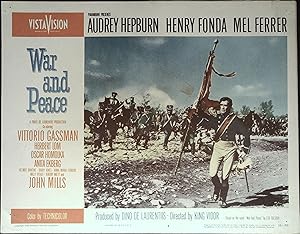 Immagine del venditore per War and Peace Lobby Card #4 1956 Mel Ferrer rallying the troops! venduto da AcornBooksNH