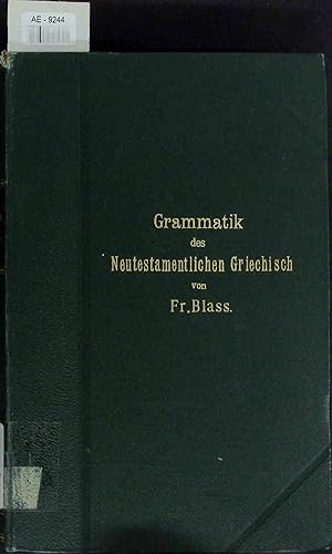 Seller image for Grammatik des Neutestamentlichen Griechisch. for sale by Antiquariat Bookfarm