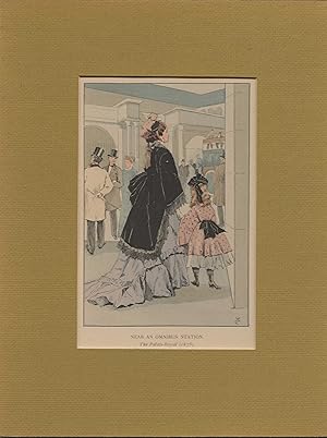 1898 Women's History of French Fashion Watercolor Print #83