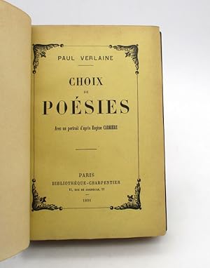 Immagine del venditore per Choix de posies venduto da L'Ancienne Librairie