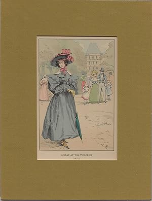 1898 Women's History of French Fashion Watercolor Print #41