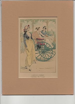 1898 Women's History of French Fashion Watercolor Print #1
