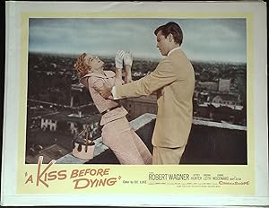 Bild des Verkufers fr A Kiss Before Dying Lobby Card #3 Robert Wagner committing murder! zum Verkauf von AcornBooksNH