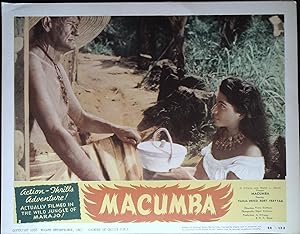 Image du vendeur pour Macumba Lot of Three Lobby Cards 1956 Vanja Orico, Robert Freitag! mis en vente par AcornBooksNH