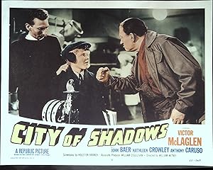 Immagine del venditore per City of Shadows Lobby Card #6 1955 Victor McLaglen, Jimmy Grohman, Kay E. Kuter! venduto da AcornBooksNH