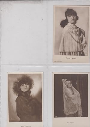 Imagen del vendedor de Pola Negri: 3 Knstlerpostkarten. a la venta por Fundus-Online GbR Borkert Schwarz Zerfa