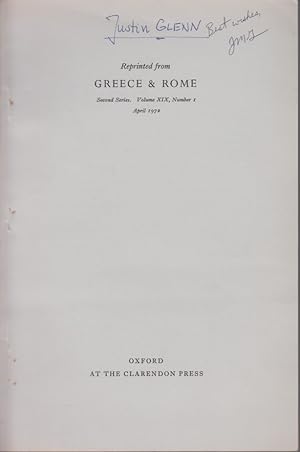 Immagine del venditore per Virgil's Polyphemus. [From: Greece & Rome, Second Series, Vol. 19, No. 1, April 1972]. venduto da Fundus-Online GbR Borkert Schwarz Zerfa