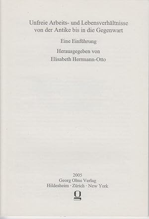 Bild des Verkufers fr Marx, Weber und die Sklaverei. [Aus: E. Herrrmann-Otto (Hg.), Unfreie Arbeits- und Lebensverhltnisse von der Antike bis in die Gegenwart]. zum Verkauf von Fundus-Online GbR Borkert Schwarz Zerfa