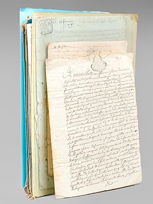 Lot d'archives privées du Lot-et-Garonne : 30 actes et documents manuscrits divers relatifs aux f...