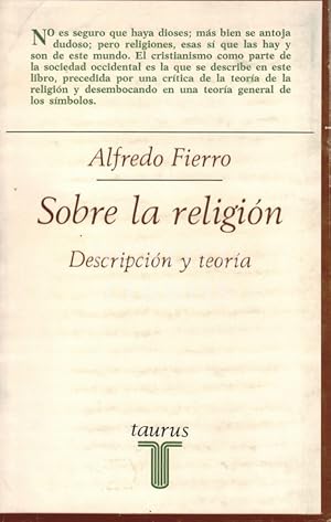 Sobre la religión. Descripción y teoría. Prólogo de José Luis L. Aranguren.