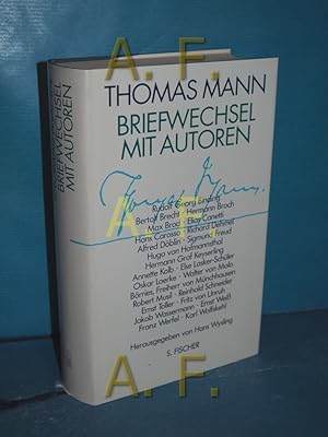 Seller image for Briefwechsel mit Autoren Thomas Mann. Rudolf Georg Binding . Hrsg. von Hans Wysling for sale by Antiquarische Fundgrube e.U.