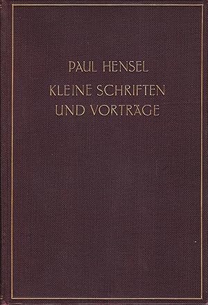 Kleine Schriften und Vorträge