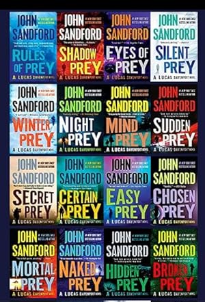 Seller image for Collection of 15 John Sandford Prey books - Rules of Prey, Shadow, Winter, Night, Sudden, Easy, Chosen, Mortal, Naked, Sudden, Broken, Invisible, Phantom, Wicked, and Storm Prey for sale by ! Turtle Creek Books  !