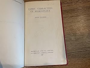 Seller image for COMIC CHARACTERS OF SHAKESPEARE for sale by Betty Mittendorf /Tiffany Power BKSLINEN