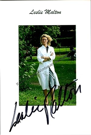 Seller image for Original Autogramm Leslie Malton /// Autograph signiert signed signee for sale by Antiquariat im Kaiserviertel | Wimbauer Buchversand
